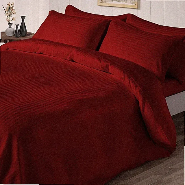 1000-1200 TC 100% COTTON 3 PCs DUVET SET STRIPE COLORS US SIZES