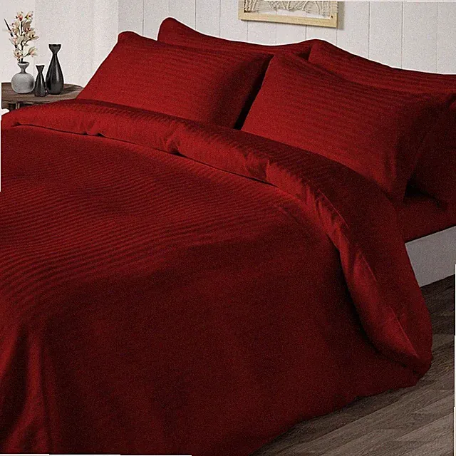 1000 TC EGYPTIAN COTTON 3 PCs DUVET SET+FITTED SHEET US SIZES