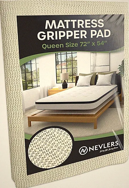 72" x 54" Queen Size Non Slip Mattress Gripper Pad | Open-Weave PVC Foam Non Sli