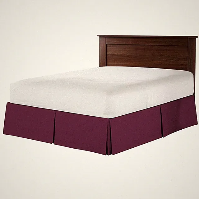 NEW Red King Size Bed Skirt – Wine Burgundy Color, Tailored 14” Drop, 78x80 in