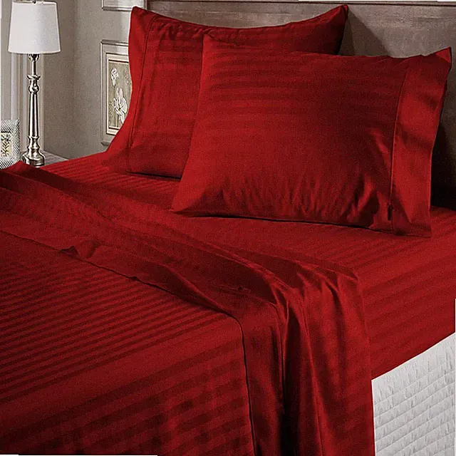 Full Size Bedding Things 100% Cotton 1000 - 1200 Thread Count Stripe Colors