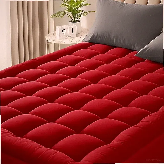 Plush Mattress Topper Pillow Top Back Pain Relief Deep Pocket Hypoallergenic New