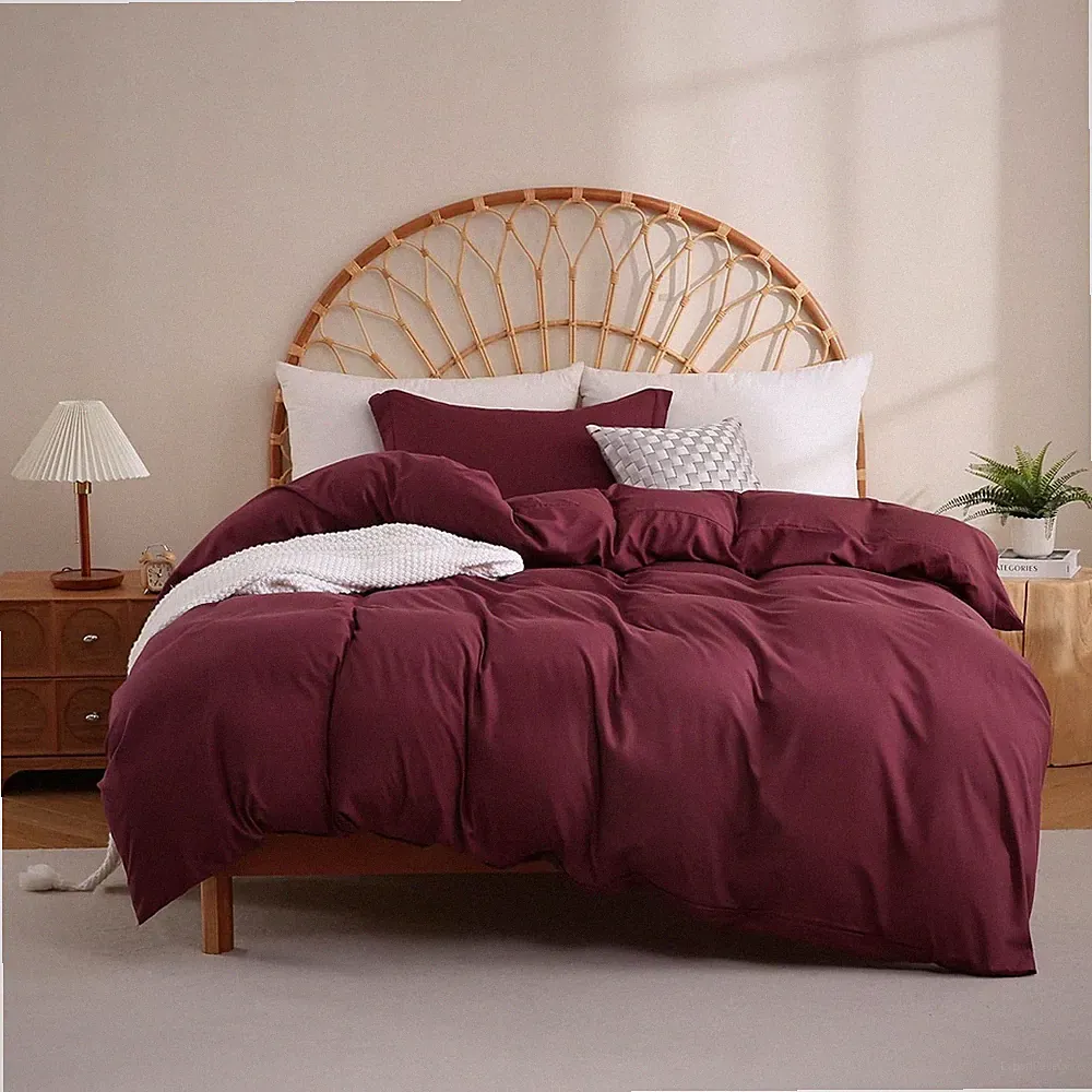 Red bedding set, 2-piece microfiber children's bedding set（Twin）